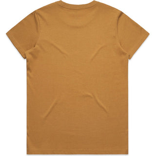 AS Colour 4001 Wo's Maple Tee - Back View | color:Camel|view:back