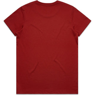 AS Colour 4001 Wo's Maple Tee - Back View | color:Cardinal|view:back