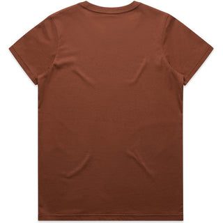 AS Colour 4001 Wo's Maple Tee - Back View | color:Clay|view:back