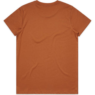 AS Colour 4001 Wo's Maple Tee - Back View | color:Copper|view:back