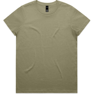 AS Colour 4001 Wo's Maple Tee - Front View | color:Eucalyptus|view:front