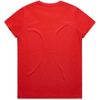 AS Colour 4001 Wo's Maple Tee - Back View | color:Fire|view:back