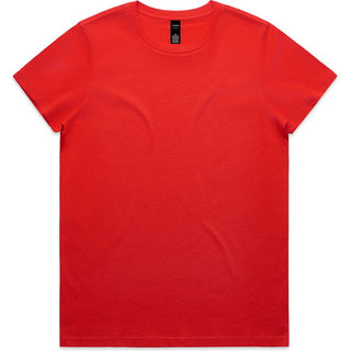 AS Colour 4001 Wo's Maple Tee - Front View | color:Fire|view:front