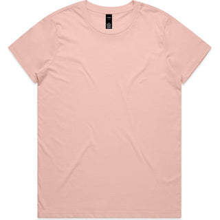AS Colour 4001 Wo's Maple Tee - Front View | color:Pale Pink|view:front