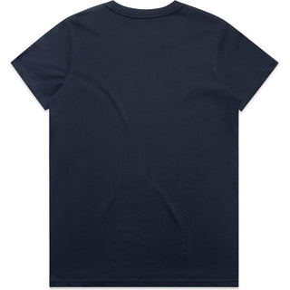 AS Colour 4001 Wo's Maple Tee - Back View | color:Petrol Blue|view:back