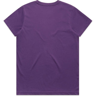 AS Colour 4001 Wo's Maple Tee - Back View | color:Purple|view:back