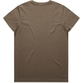 AS Colour 4001 Wo's Maple Tee - Back View | color:Walnut|view:back