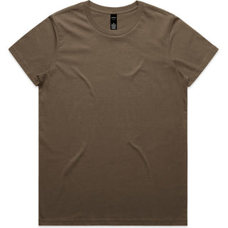 AS Colour 4001 Wo's Maple Tee - Front View | color:Walnut|view:front