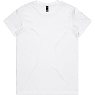 AS Colour 4001 Wo's Maple Tee - Front View | color:White|view:front