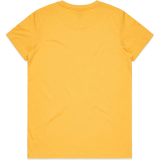 AS Colour 4001 Wo's Maple Tee - Back View | color:Yellow|view:back