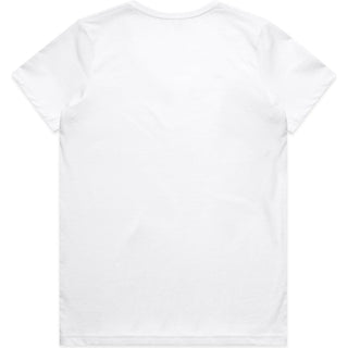 AS Colour 4023 Wo's Maple V Neck Tee - Back View | color:White|view:back