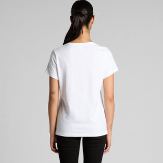 AS Colour Women's Maple V Neck Tee | 4023 (White)