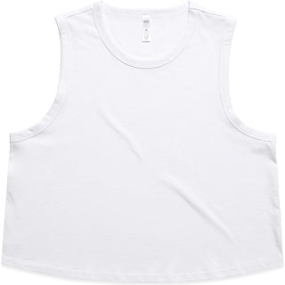 AS Colour 4091 Wo's Martina Crop Tank - Front View | color:White|view:front