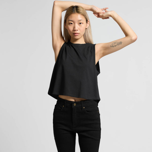 AS Colour Women's Martina Crop Tank | 4091 (Black)