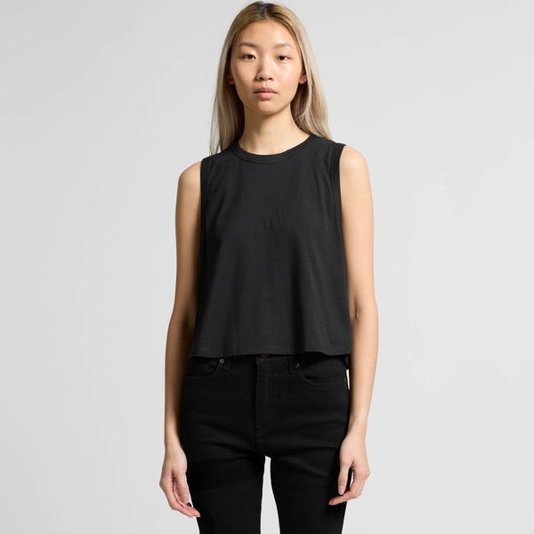 AS Colour Women's Martina Crop Tank | 4091 (Black)