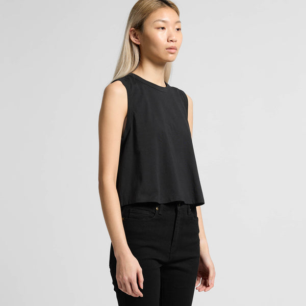 AS Colour Women's Martina Crop Tank | 4091 (Black)