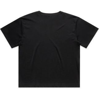 AS Colour 4093 Wo's Martina Crop Tee - Back View | color:Black|view:back