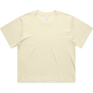 AS Colour 4093 Wo's Martina Crop Tee - Front View | color:Butter|view:front