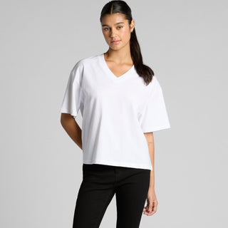 AS Colour Women's Martina V Neck Tee | 4095 (White)