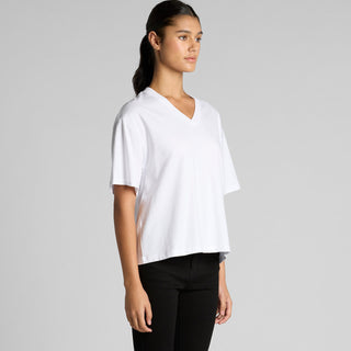 AS Colour Women's Martina V Neck Tee | 4095 (White)