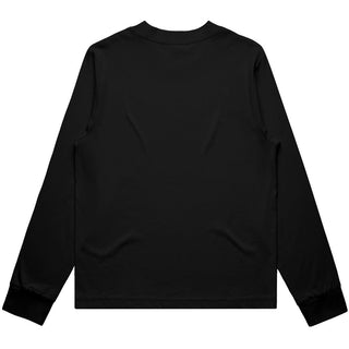 AS Colour 4070 Wo's Mock L/S Tee - Back View | color:Black|view:back