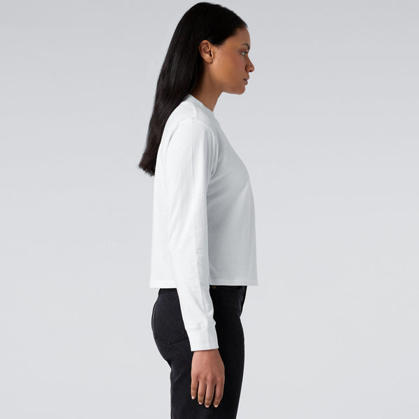 AS Colour Women's Mock L/S Tee | 4070 (White)