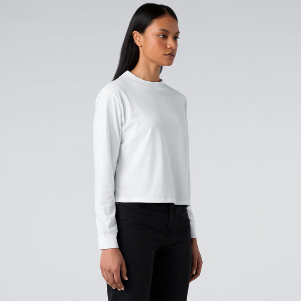 AS Colour Women's Mock L/S Tee | 4070 (White)