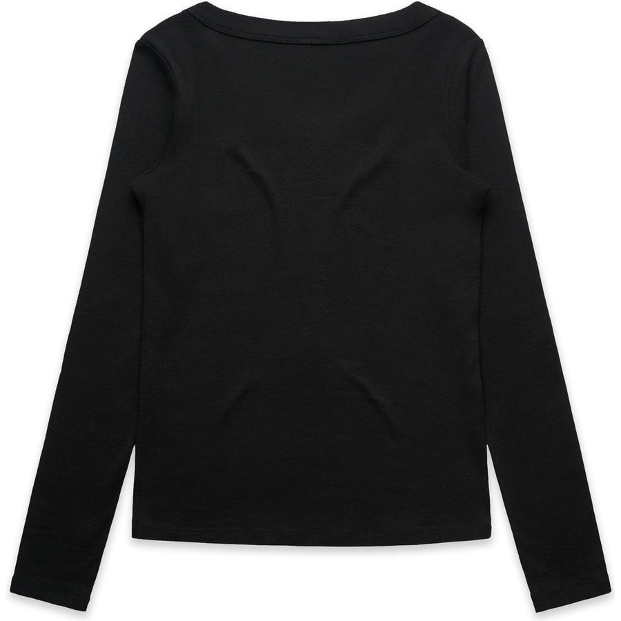 AS Colour Women's Organic Baby Rib L/S Tee | 4075 (Black)