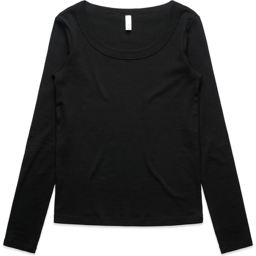 AS Colour Women's Organic Baby Rib L/S Tee | 4075 (Black)