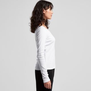 AS Colour Women's Organic Baby Rib L/S Tee | 4075 (White)