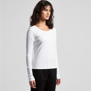 AS Colour Women's Organic Baby Rib L/S Tee | 4075 (White)