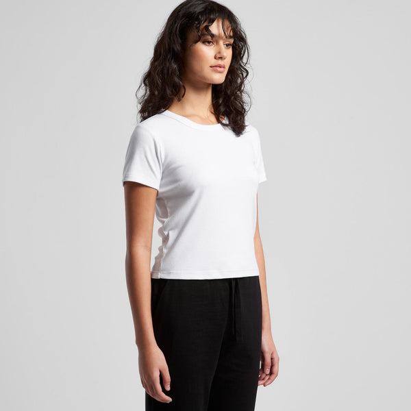 AS Colour Women's Organic Rib Baby Tee | 4074 (Black)