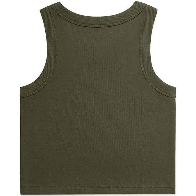 AS Colour Women's Organic Rib Crop Tank | 4064G (Army)