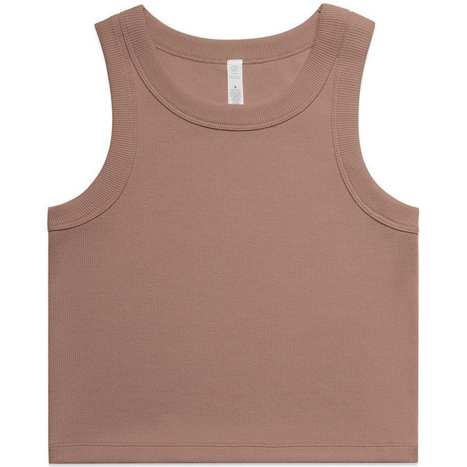 AS Colour Women's Organic Rib Crop Tank | 4064G (Hazy Pink)