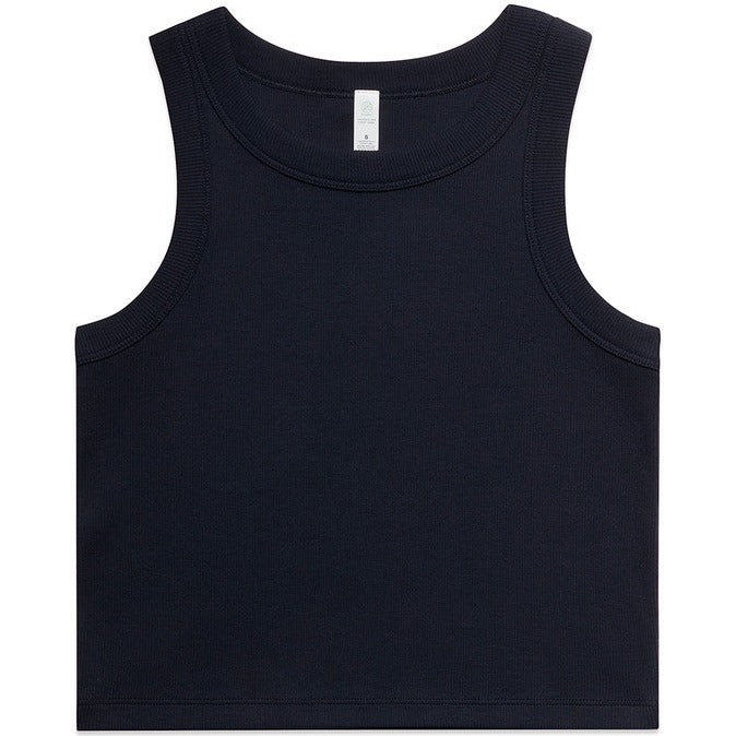 AS Colour Women's Organic Rib Crop Tank | 4064G (Navy)