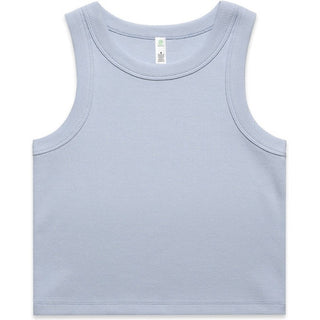 AS Colour 4064G Wo's Organic Rib Crop Tank - Front View | color:Powder|view:front