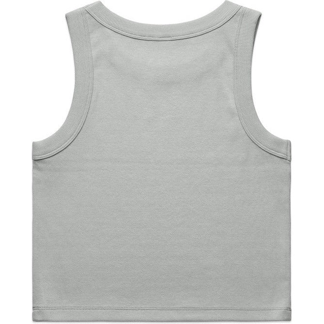 AS Colour Women's Organic Rib Crop Tank | 4064G (Storm)