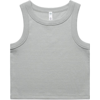 AS Colour 4064G Wo's Organic Rib Crop Tank - Front View | color:Storm|view:front