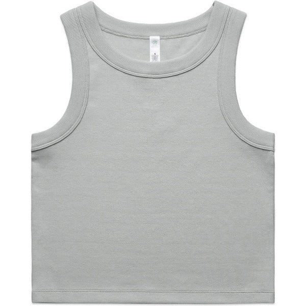 AS Colour Women's Organic Rib Crop Tank | 4064G (Storm)