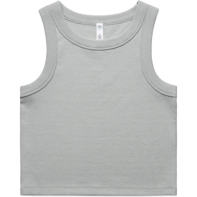 AS Colour Women's Organic Rib Crop Tank | 4064G (Storm)