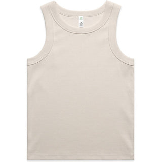 AS Colour 4063G Wo's Organic Rib Tank - Front View | color:Bone|view:front