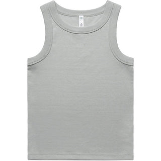 AS Colour 4063G Wo's Organic Rib Tank - Front View | color:Storm|view:front