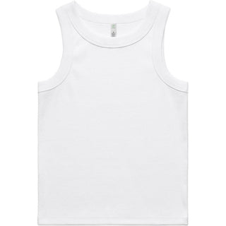 AS Colour 4063G Wo's Organic Rib Tank - Front View | color:White|view:front