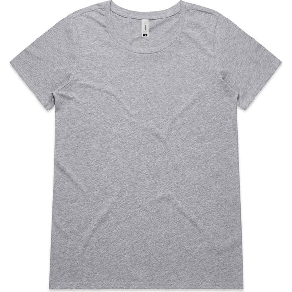 AS Colour Women's Shallow Scoop Tee | 4011 (Grey Marle)