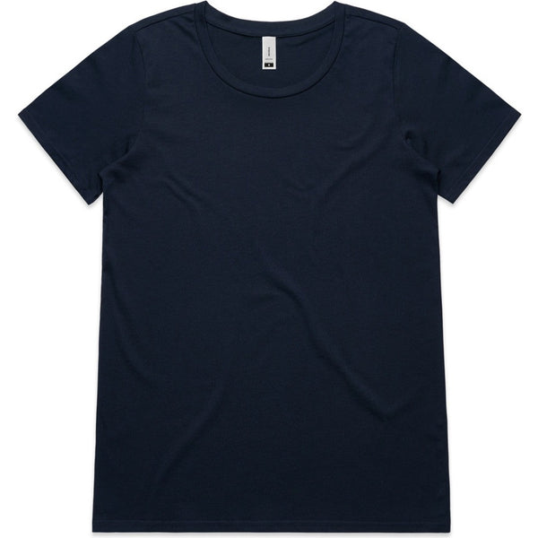 AS Colour Women's Shallow Scoop Tee | 4011 (Navy)