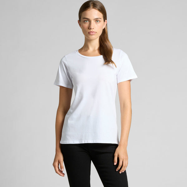 AS Colour Women's Shallow Scoop Tee | 4011 (Black)