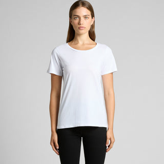 AS Colour Women's Shallow Scoop Tee | 4011 (Navy)