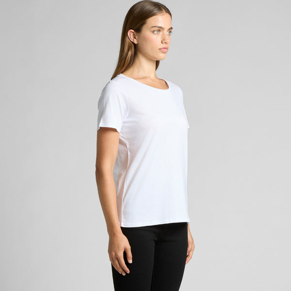 AS Colour Women's Shallow Scoop Tee | 4011 (Black)