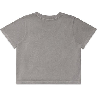 AS Colour 4086 Wo's Stone Wash Heavy Crop Tee - Back View | color:Grey Stone|view:back