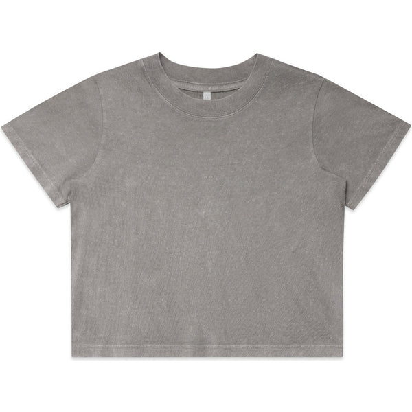 AS Colour Women's Stone Wash Heavy Crop Tee | 4086 (Grey Stone)